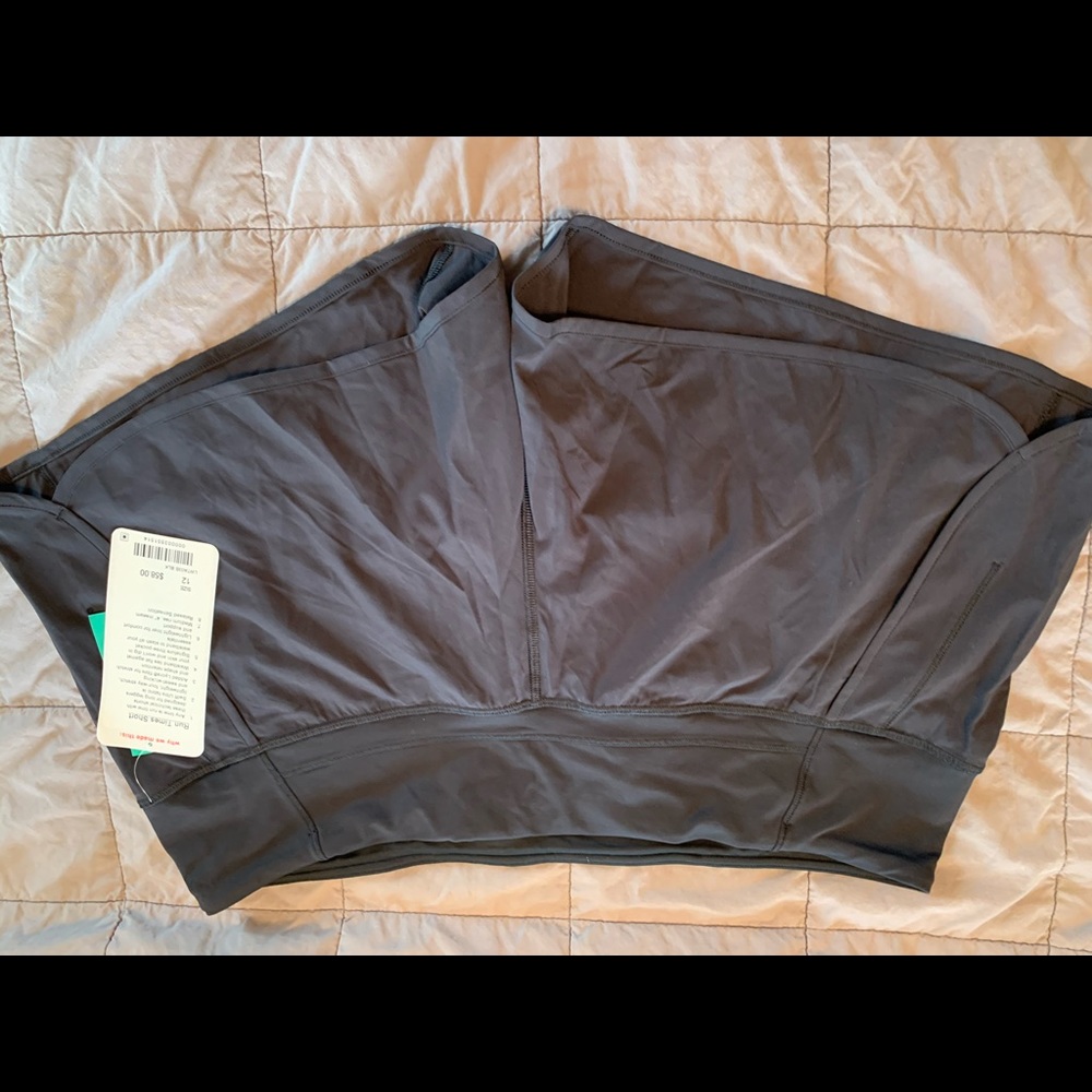NWT Lululemon Times Short. Black. Size 12.